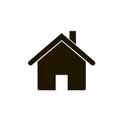 Fototapeta premium House icon, home symbol, flat design template, black vector illustration