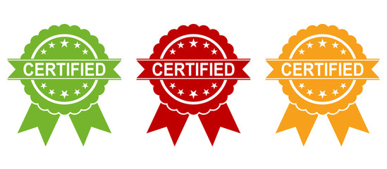 Certified Medal Icon. Approved certified icon. Certified seal
