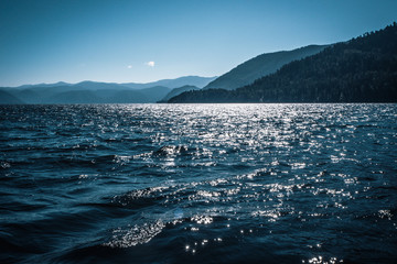 Shine of lake Teletskoye