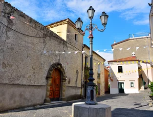Foto op Plexiglas Artistiek monument het historische centrum van Agropoli Salerno Italië