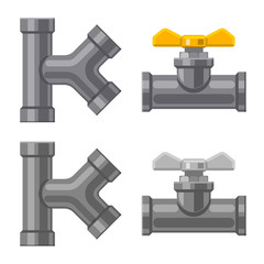 Vector design of pipe and tube symbol. Set of pipe and pipeline vector icon for stock.