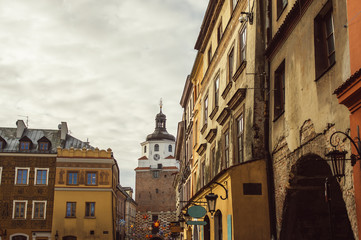 Buildings in the old center of Lublin, Poland - obrazy, fototapety, plakaty
