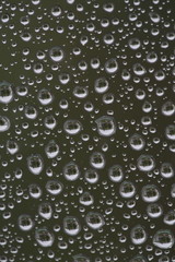 water drops on a glass