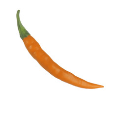 orange chili pepper isoalted on white background