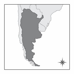 The map of Argentina