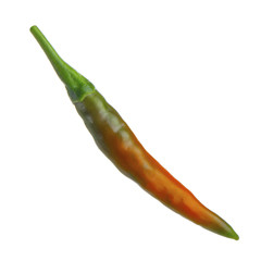 red hot chili pepper isolated on white background