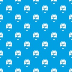 Hockey helmet pattern vector seamless blue repeat for any use