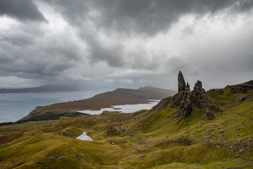 Fototapeta na wymiar The Old Man of Storr on the Isle of Skye in the Highlands of Scotland