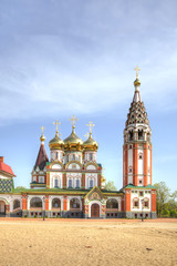 Fototapeta na wymiar Kaliningrad region. City Gusev. Memorial Church in Honor of All Saints in Memory of the Fallen during the First World War