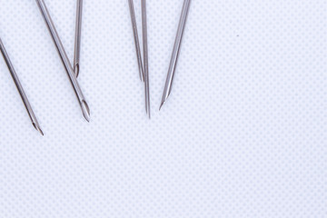 Cannula. Isolated on white of medical needle. Macro shot 