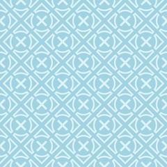 Light blue geometric ornament. Seamless pattern