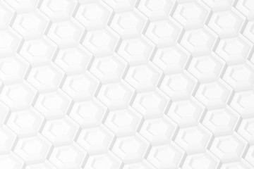 Texture of hexagonal three-dimensional grid with cells of different depths with ledges. 3d illustration