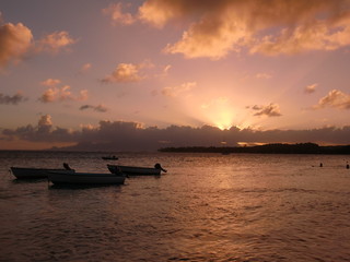 couché de soleil marin