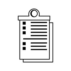 clipboard checklist isolated icon