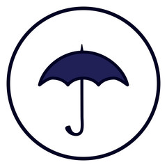Umbrella sign icon vector illustration on white background