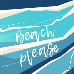 Flowing waves in flat style, abstract illustration