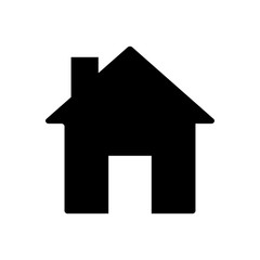 Fototapeta premium House button icon vector illustration on black background