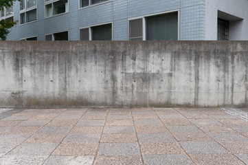 street wall background ,Industrial background, empty grunge urban street with warehouse brick wall