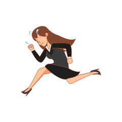 businesswoman running avatar character