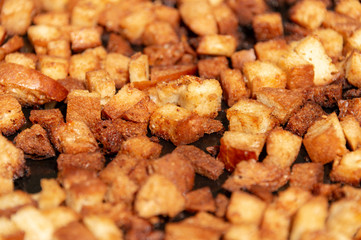 background square dry bread crumbs