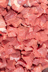 background of raw meat pieces of meat