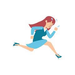 businesswoman running avatar character