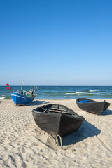 Obraz premium Fishing boats on the beach in Baabe