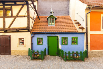 Picturesque Prague street Zlata Ulicka (Golden Lane)