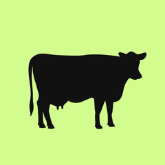 Cow silhouette vector icon