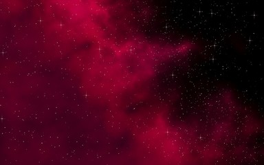 Colorful and beautiful space background. Outer space. Starry outer space texture. Templates, red background. 3D illustration