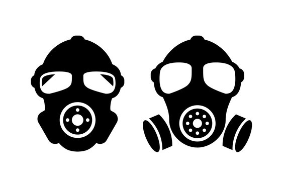 Gas mask vector sign