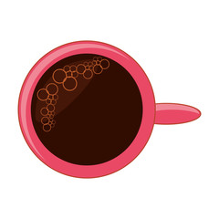 view aerial of delicious cup coffee