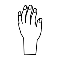 hand indicating stop avatar character