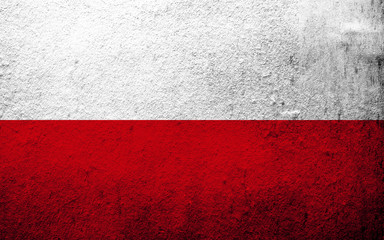 The Republic of Poland national flag. Grunge background - obrazy, fototapety, plakaty