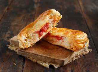 Rustico - traditional pastry from Lecce, Italy