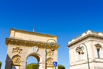 Fototapeta na wymiar The Porte du Peyrou (1693), a city gate in Montpellier, France