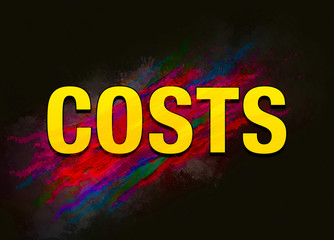 Costs colorful paint abstract background