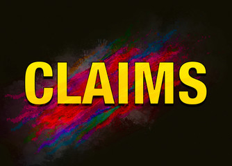 Claims colorful paint abstract background
