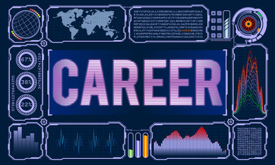 Futuristic User Interface With the Word Career