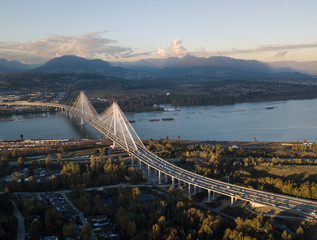 Sunset at Port Mann Bridge 