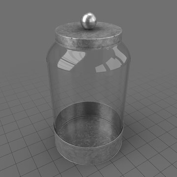 Empty glass canister 2