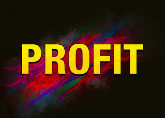 Profit colorful paint abstract background