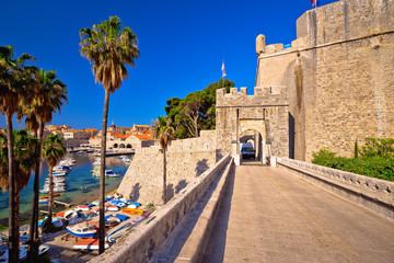 Dubrovnik old town Ploce gate entrance view