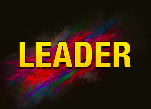 Leader colorful paint abstract background