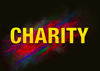 Charity colorful paint abstract background