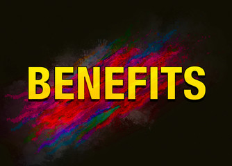 Benefits colorful paint abstract background
