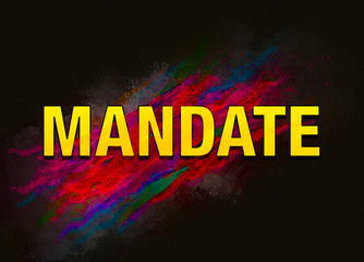 Mandate colorful paint abstract background
