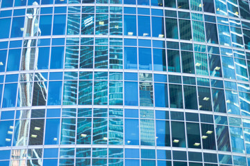 Plakat windows of modern building