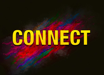 Connect colorful paint abstract background