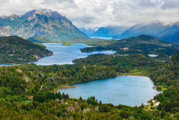 Nahuel Huapi national park from Cerro Campanario near Bariloche, Argentina